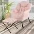 Lazy Chair with Ottoman - Pink