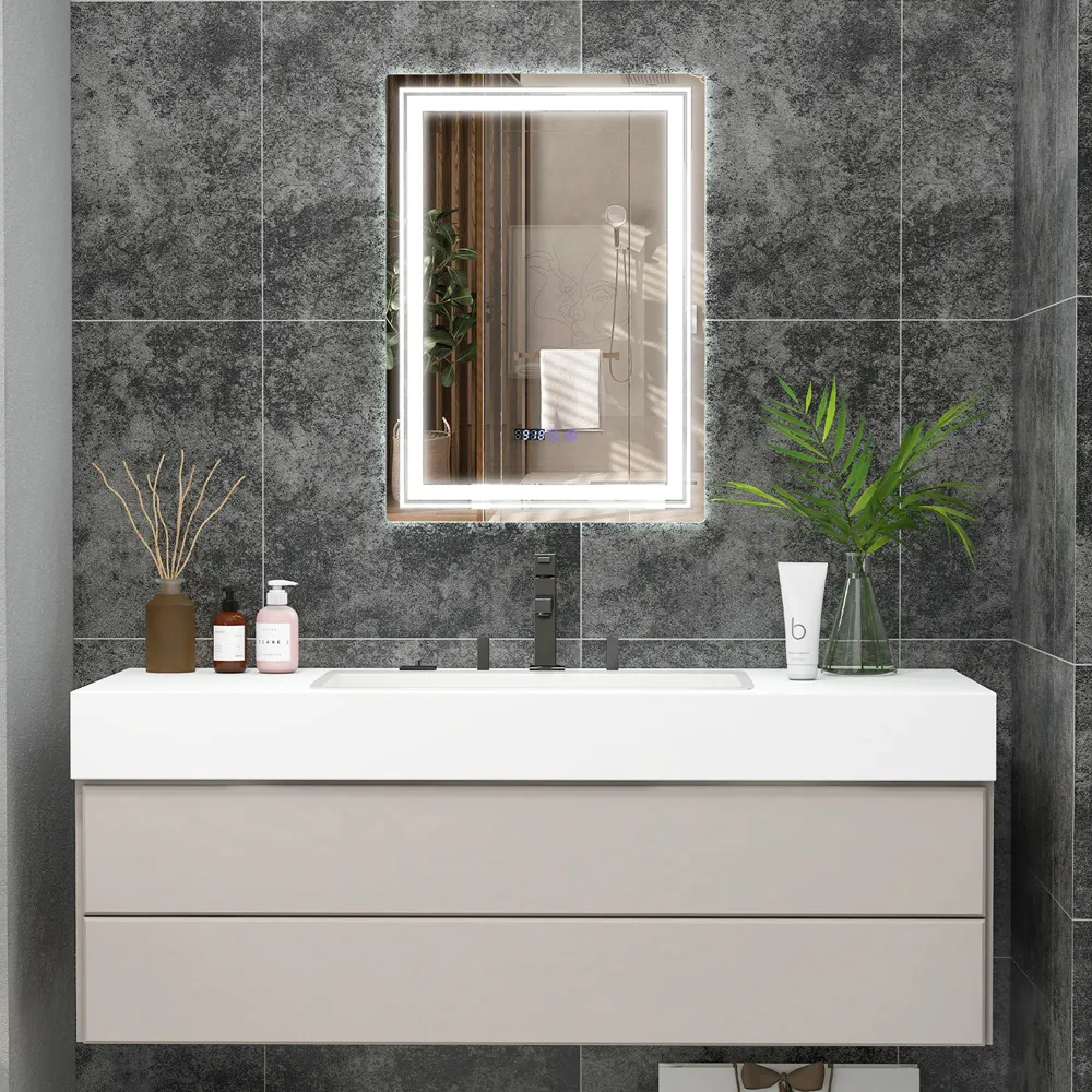 LED Anti Fog Vanity Mirror - Silver