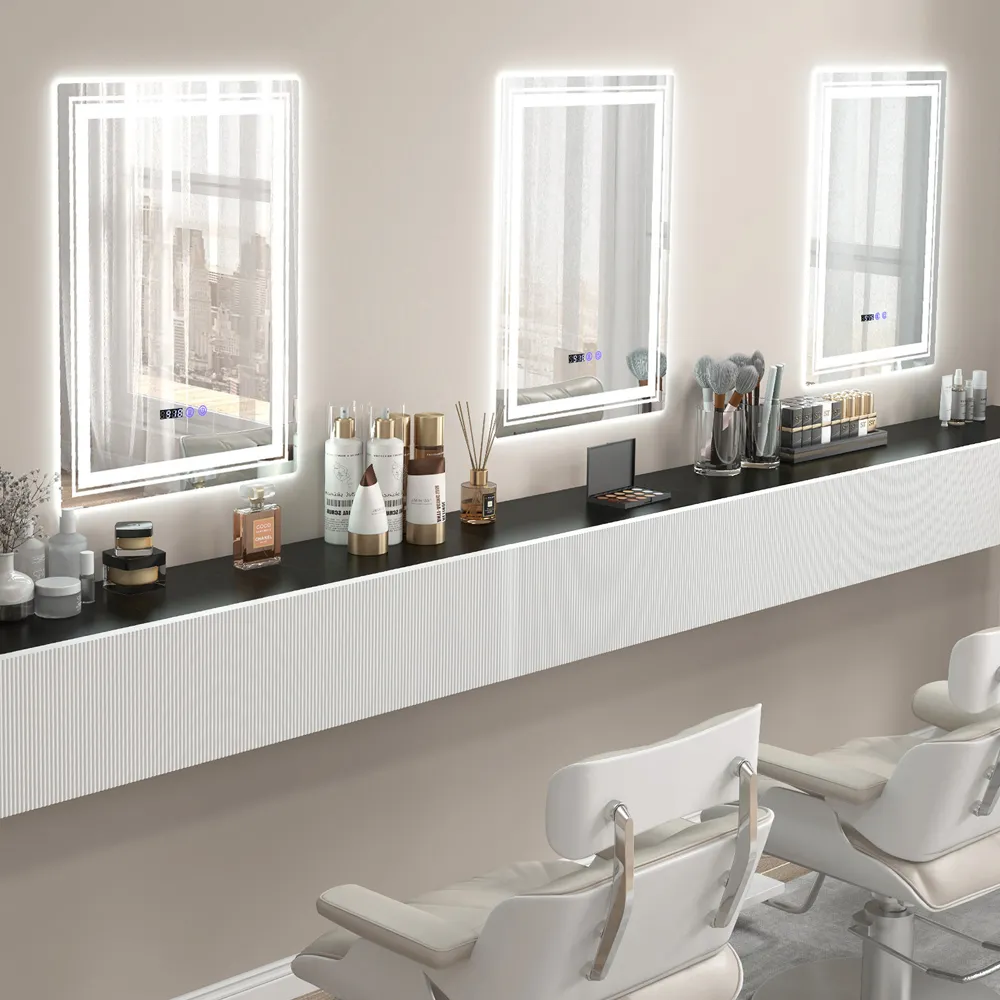 LED Anti Fog Vanity Mirror - Silver