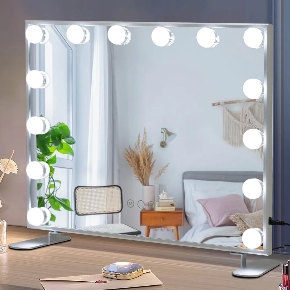 LED Light Tabletop Wall Mirror - Multi
