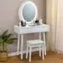 LED Light Vanity Table Set - White