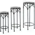 Metal Plant Stand with Ceramic Top Set of 3 - Multi