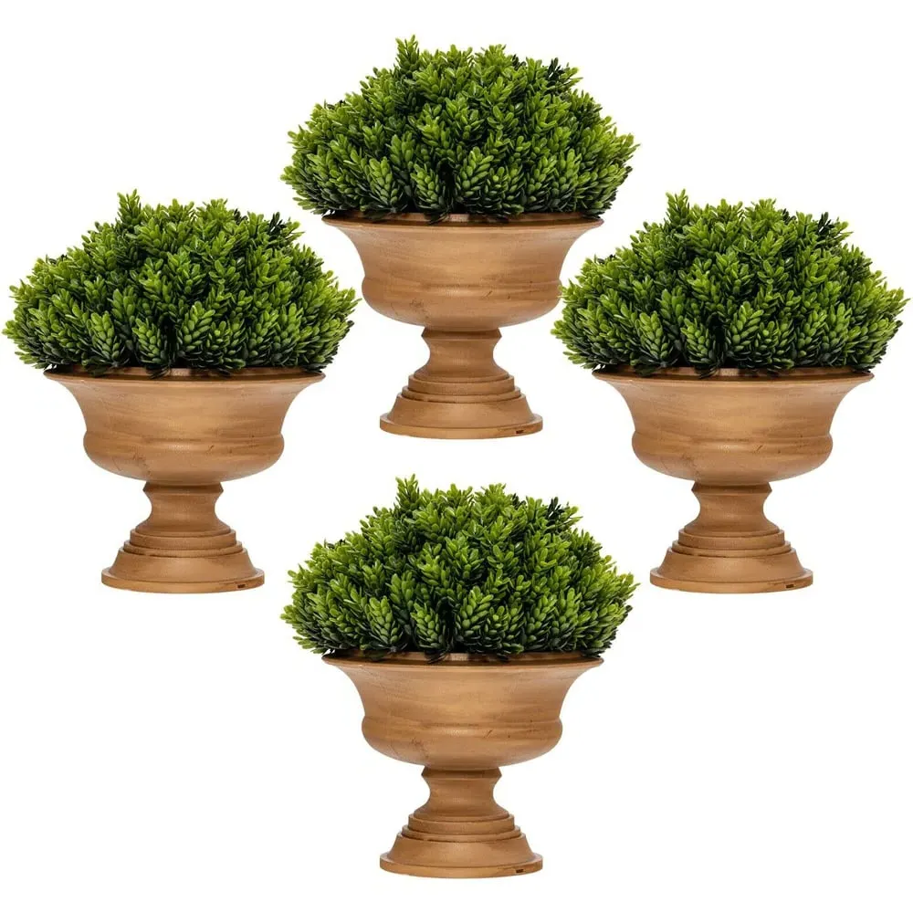 Mini Faux Pine Cone Tree In Pot 4 Pack - Green image