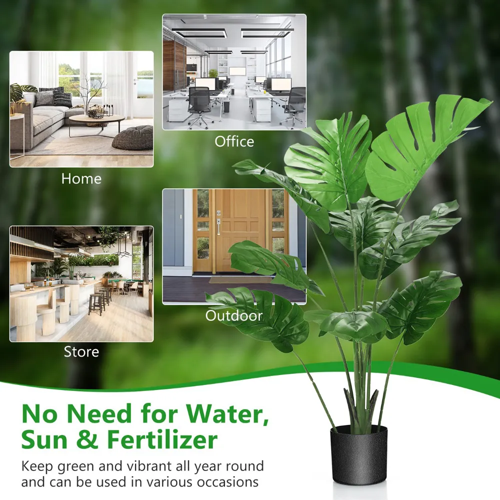 Monstera Artificial Plant In Pot 5ft - Green