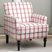 Nailhead Trim Accent Chair - Red