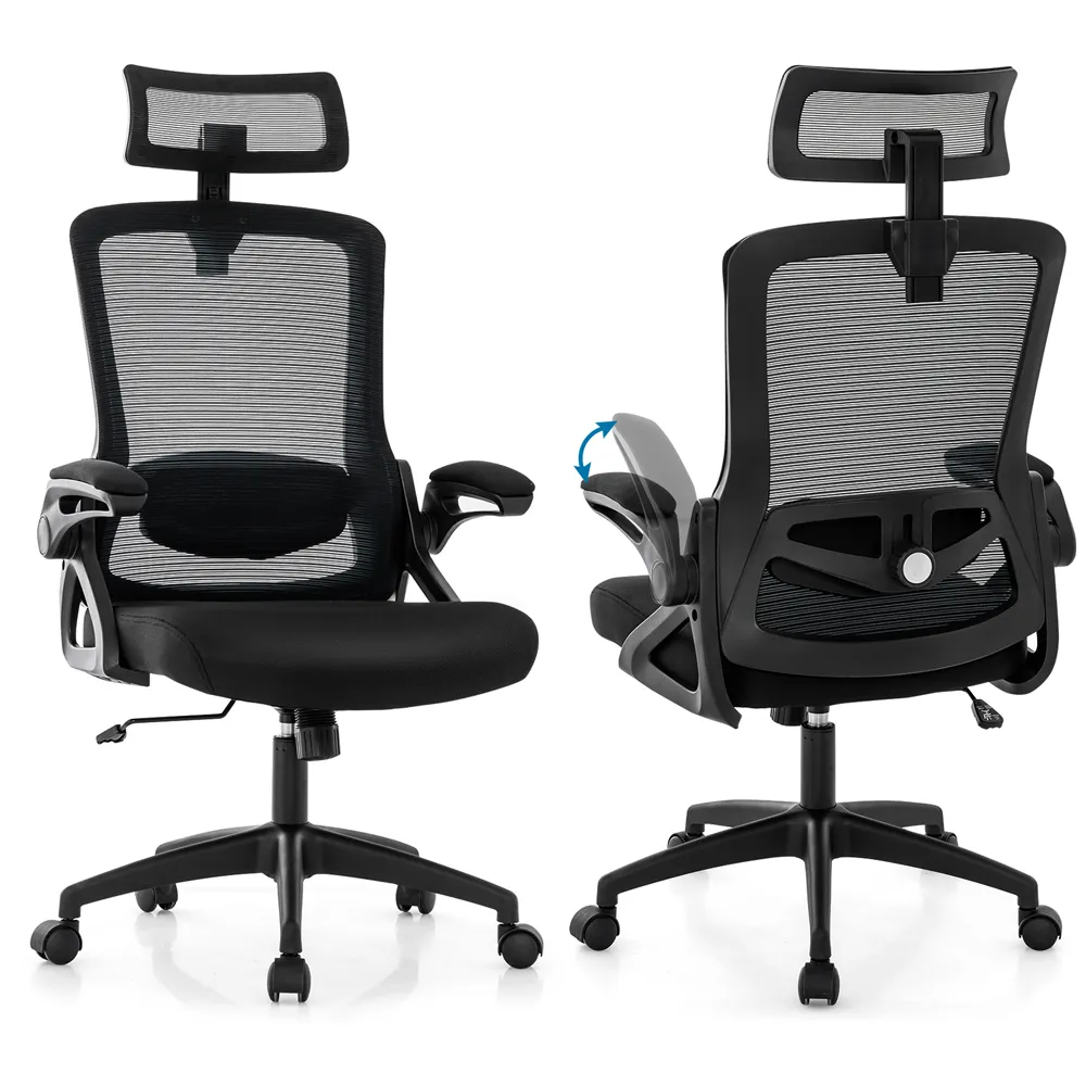 Office Chair with Adjustable Lumbar Support - Black