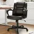 Office Chair with Rocking Function - Brown, PU Leather