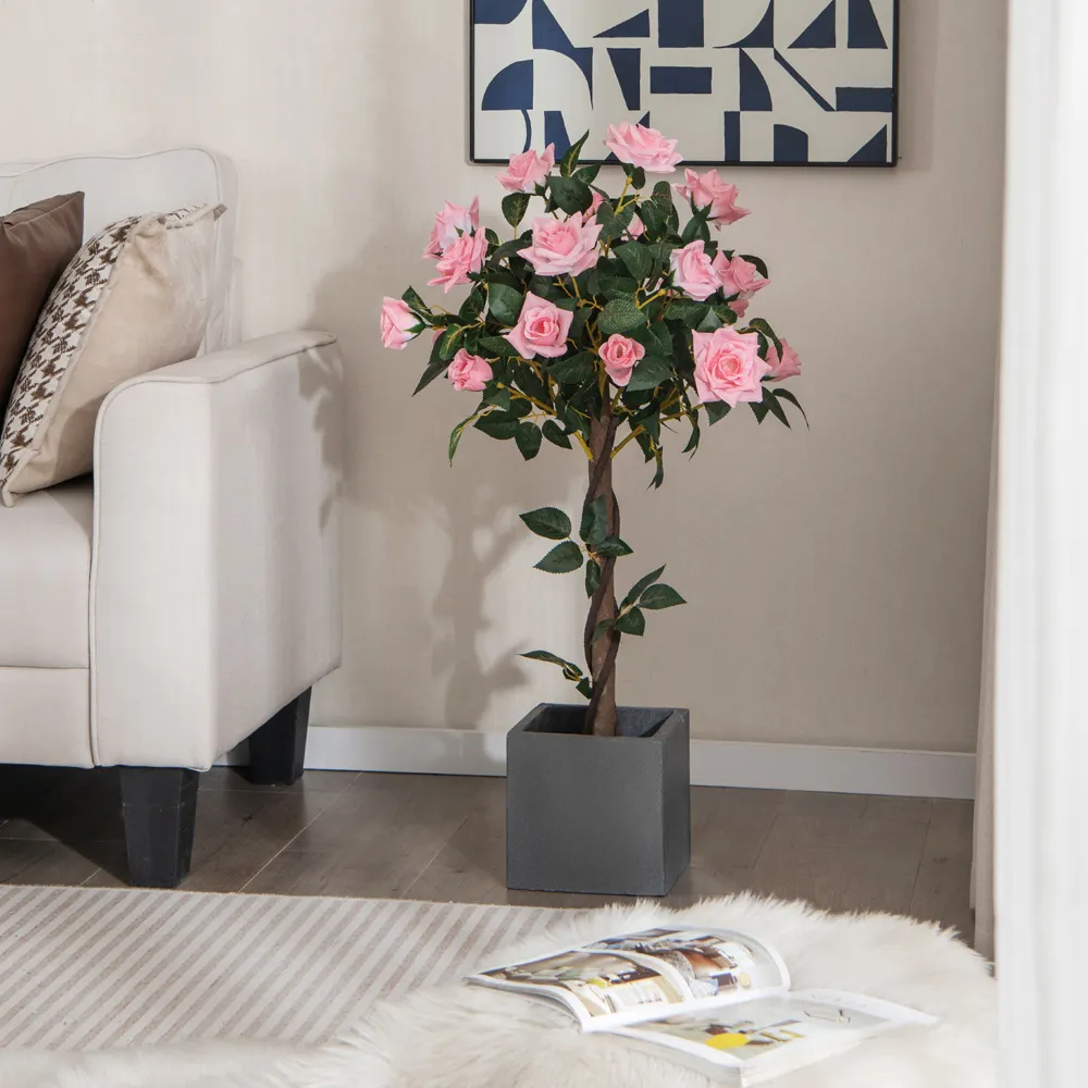 Pine Rose Artificial Tree In Pot 3ft - Green