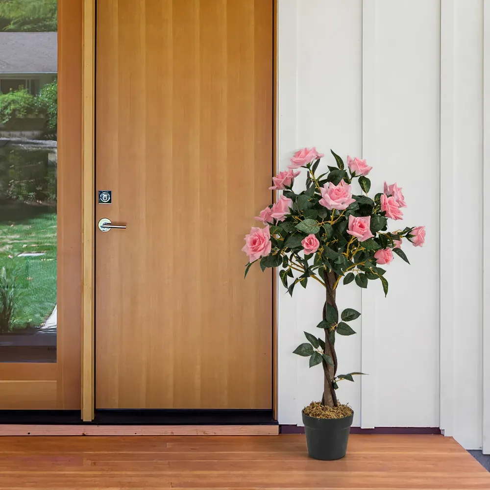 Pine Rose Artificial Tree In Pot 3ft - Green