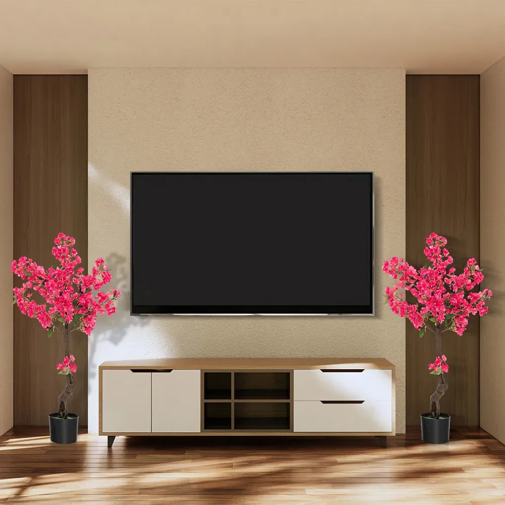 Plum Blossom Tree 105cm 2 Pack - Pink