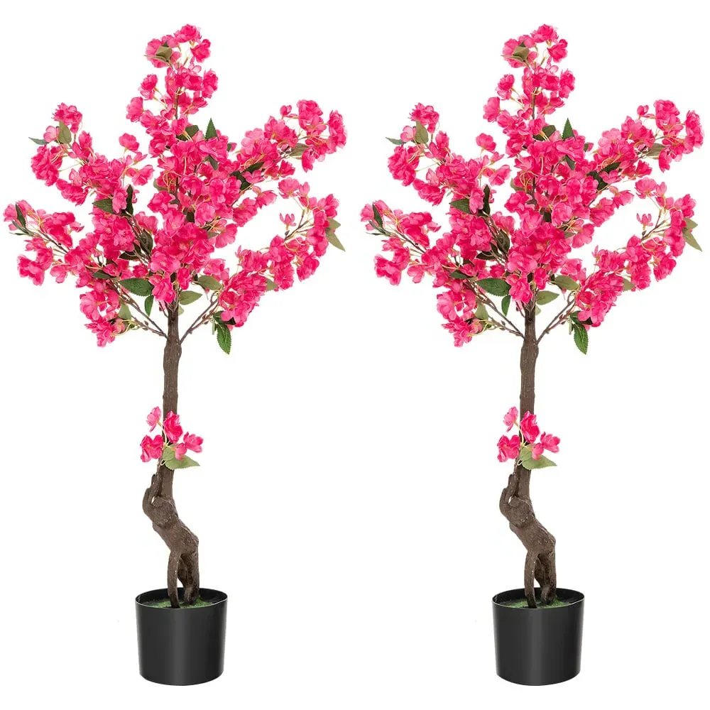 Plum Blossom Tree 105cm 2 Pack - Pink
