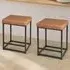 PVC Leather Bar Stool Set of 2 - Brown, Metal