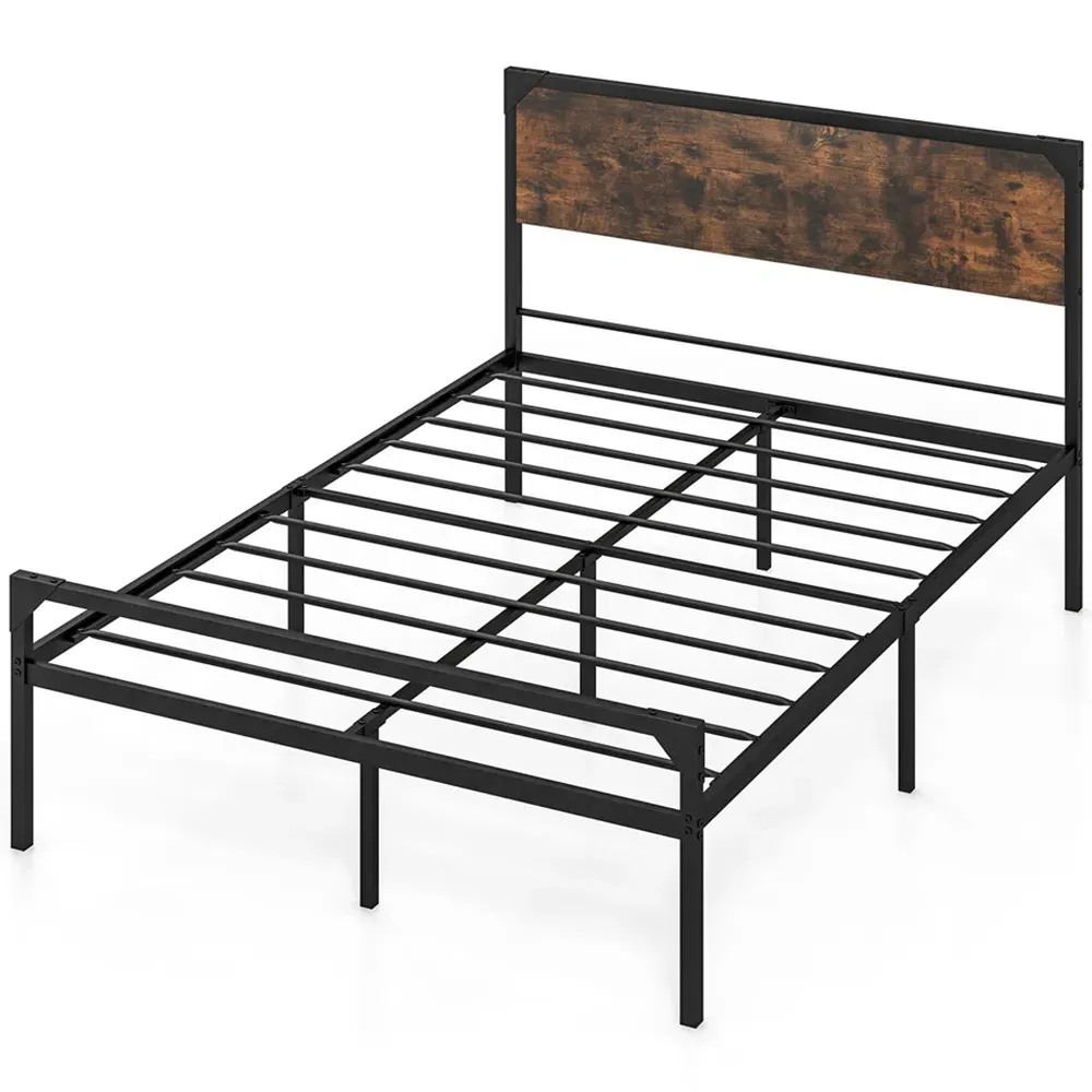 Queen Size Metal Platform Bed Frame with 9 Support Legs