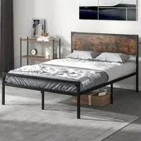 Queen Size Metal Platform Bed Frame with 9 Support Legs