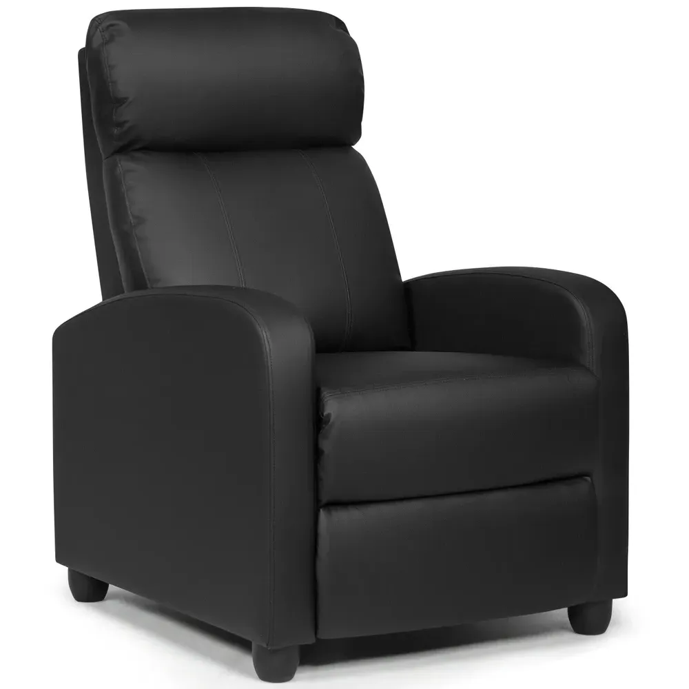 Recliner Chair with Adjustable Backrest - Black