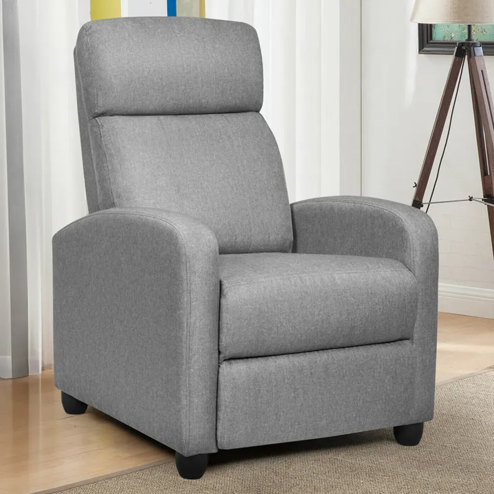 Recliner Chair with Adjustable Backrest - Grey
