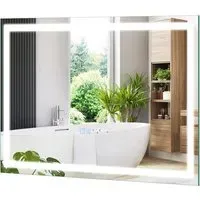 Rectangle LED Wall Mirror with Anti-Fog - Silver