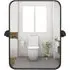 Rectangle Pivot Wall Mounted Mirror - Black, Metal