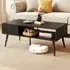 Rectangular Coffee Table with Drawer - Black