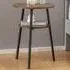 Round 2 Shelf Side Table - Brown