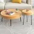 Round Coffee Table Set of 2 - Cream