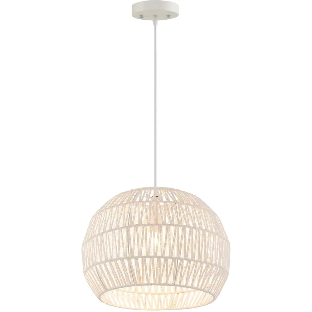 Round Paper Pendant Ceiling Light - Beige