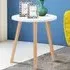 Round Side Table - White, Wood