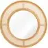 Round Wall Mirror 65cm - Cream, Rattan