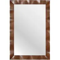 Rubberwood Wall Mirror - Brown