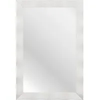 Rubberwood Wall Mirror - White