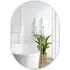 Runway Oval Bathroom Mirror with Shatter Proof Film - White