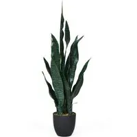 Sansevieria Artificial Plant with Pot 93cm - Green, PEVA