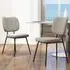Set of 2 Dining Chairs - Grey, Linen
