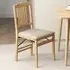 Set of 2 Foldable Dining Chairs - Cream