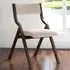 Set of 2 Foldable Dining Chairs - Cream