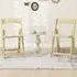 Set of 2 Foldable Dining Chairs - Natural