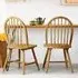 Set of 2 Natural Dining Chairs - Cream