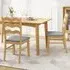 Set of 2 Natural Dining Chairs - Cream
