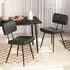 Set of 2 Upholstered Dining Chairs - Black, Faux Leather
