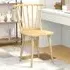 Set of 2 Windsor Dining Chairs with Large Spindle Back - Cream