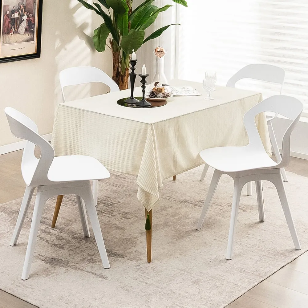 Set of 2 Wingback Dining Chairs - White