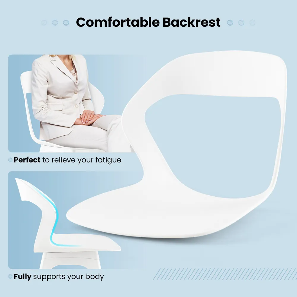 Set of 2 Wingback Dining Chairs - White