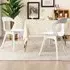 Set of 2 Wingback Dining Chairs - White
