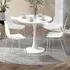 Set of 4 Metal Dining Chairs - White