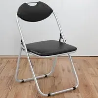 Set of 6 Foldable Dining Chairs - Black