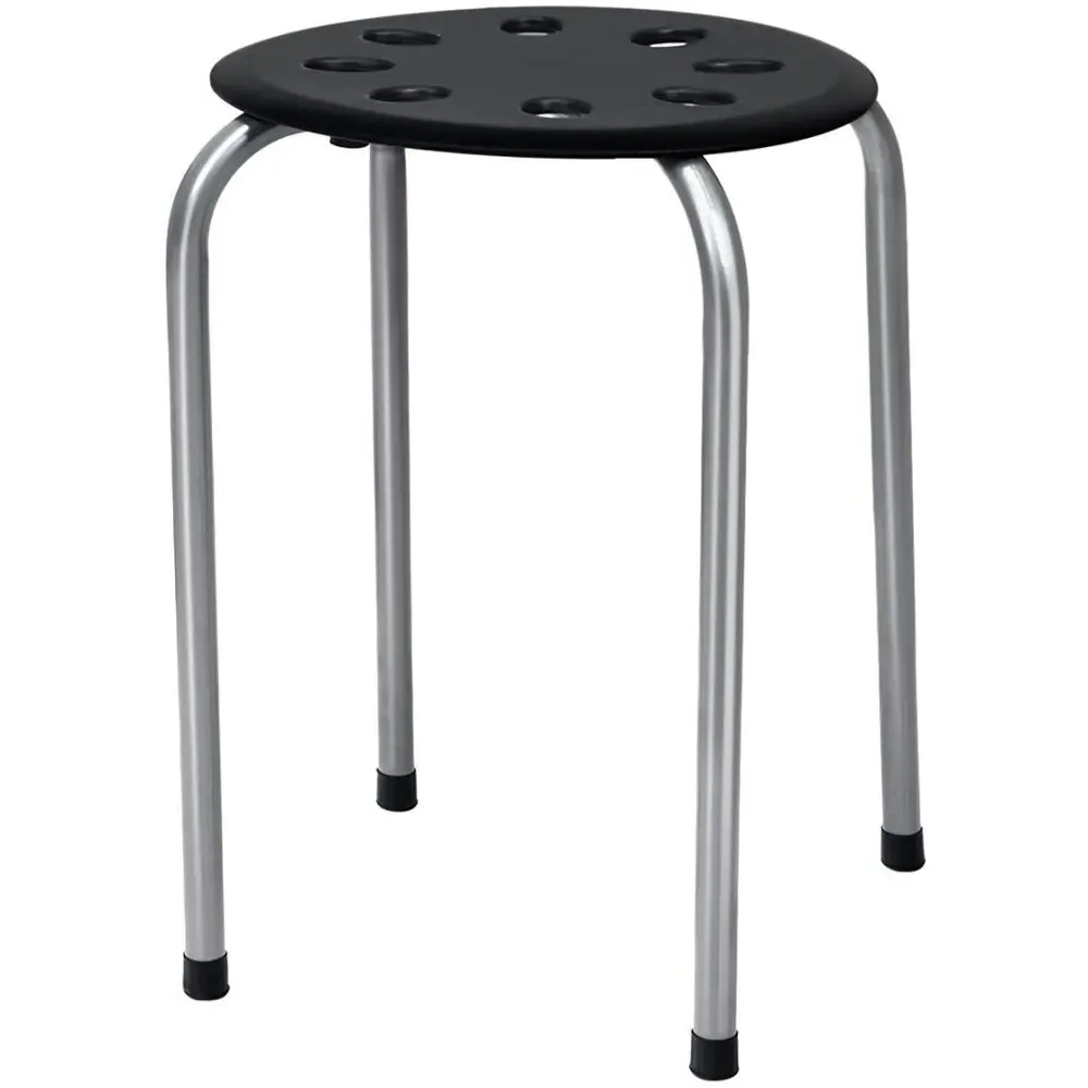 Set of 6 Stackable Dining Stools - Grey