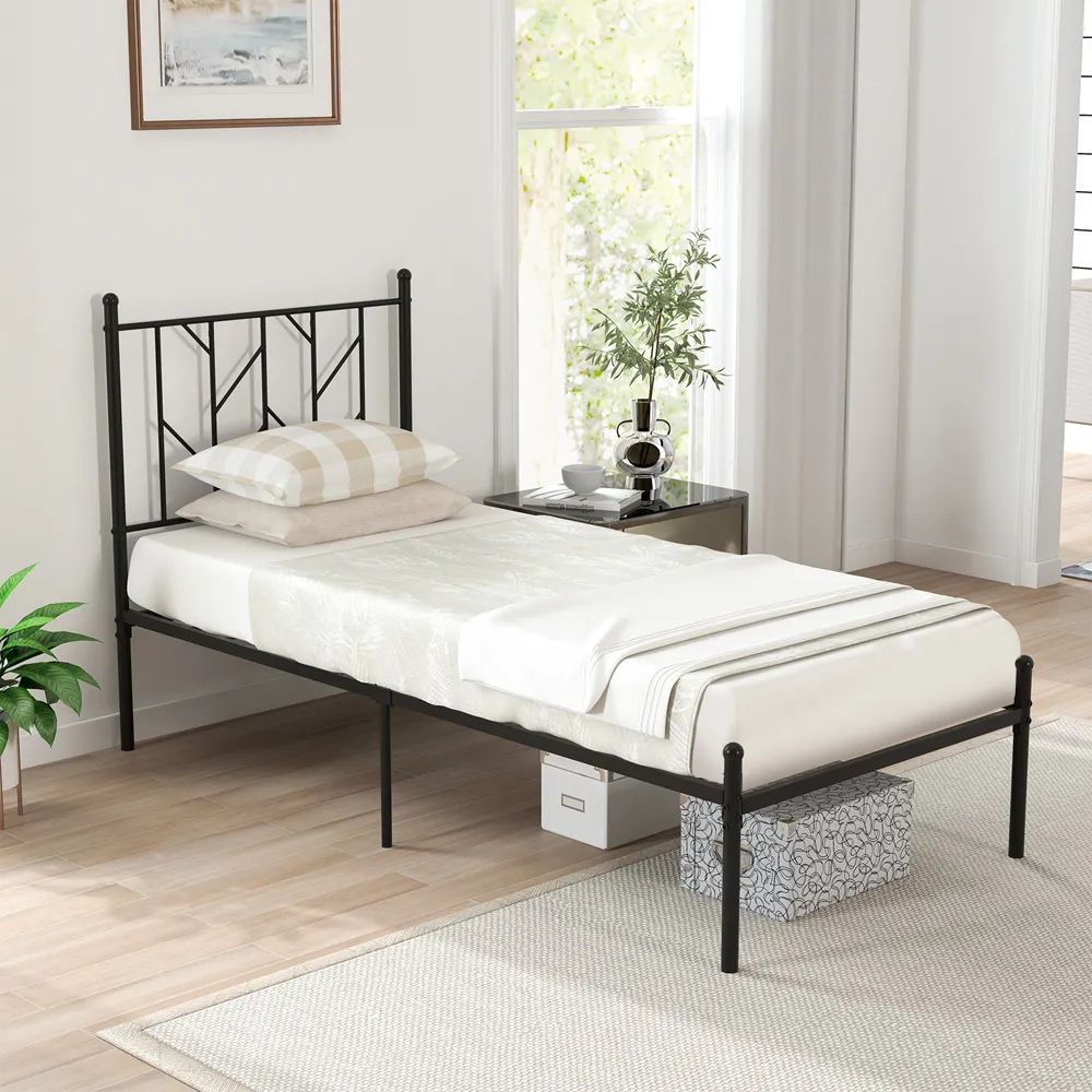 Single Bed Frame - Black, Metal