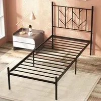 Single Bed Frame - Black, Metal