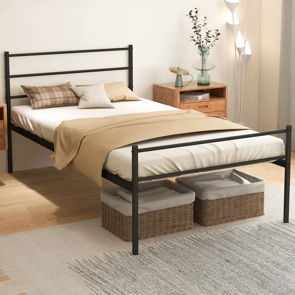 Single Bed Frame - Black, Metal