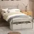 Single Bed Frame - Silver, Metal